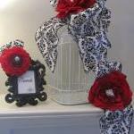 Wedding Birdcage Card Holder - Red Roses With..